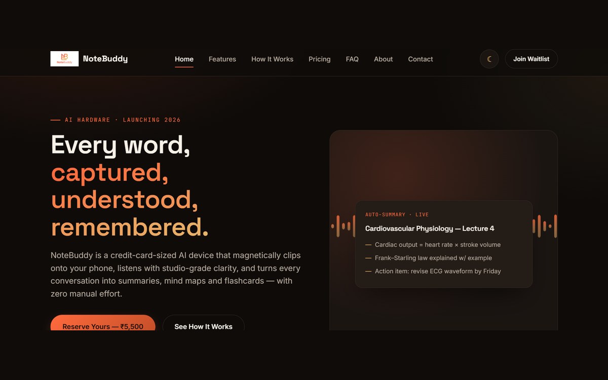 NoteBuddy screenshot